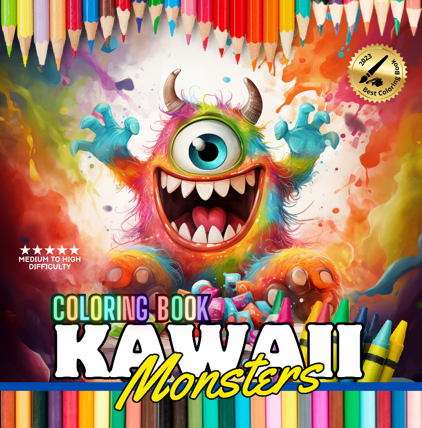 Kawaii Monsters Coloring Book