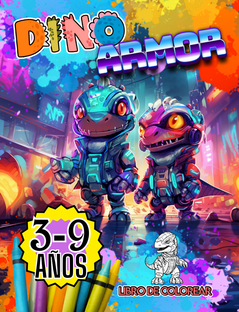 Libro de Colorear Dino Armor