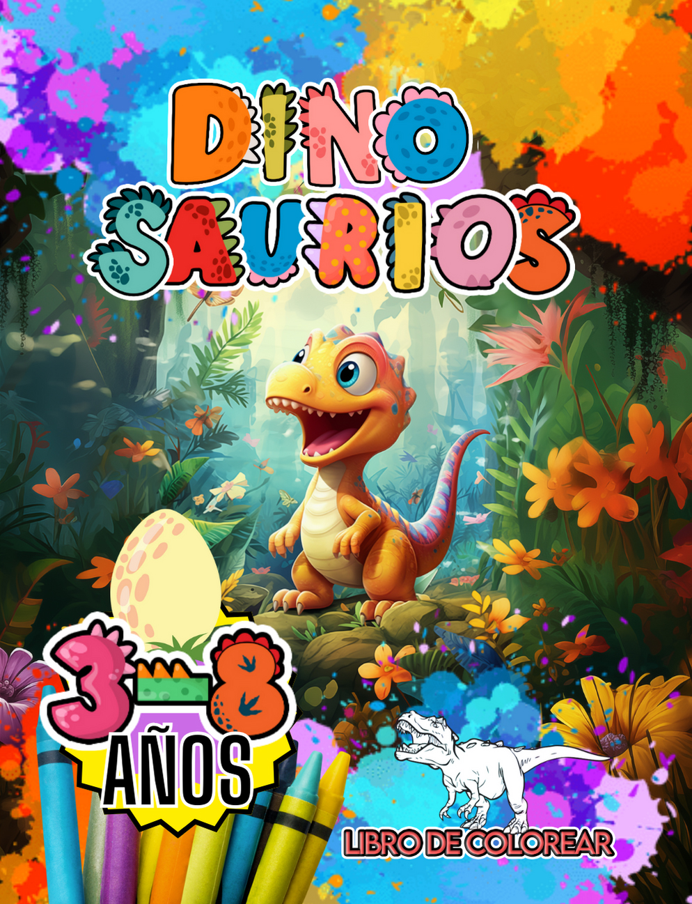 Libro de Colorear Dinosaurios