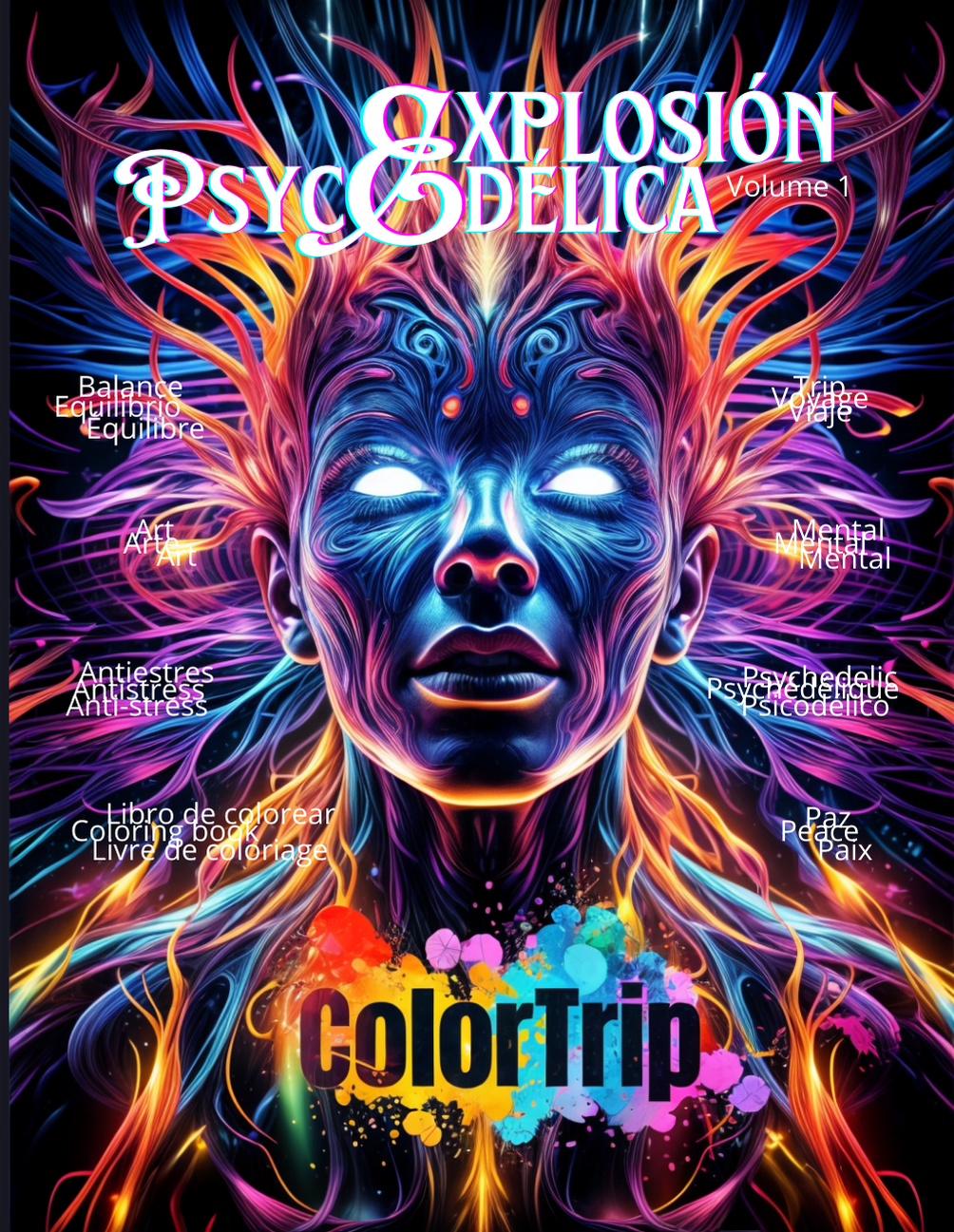 Libro de Colorear Explosión Psicodélica