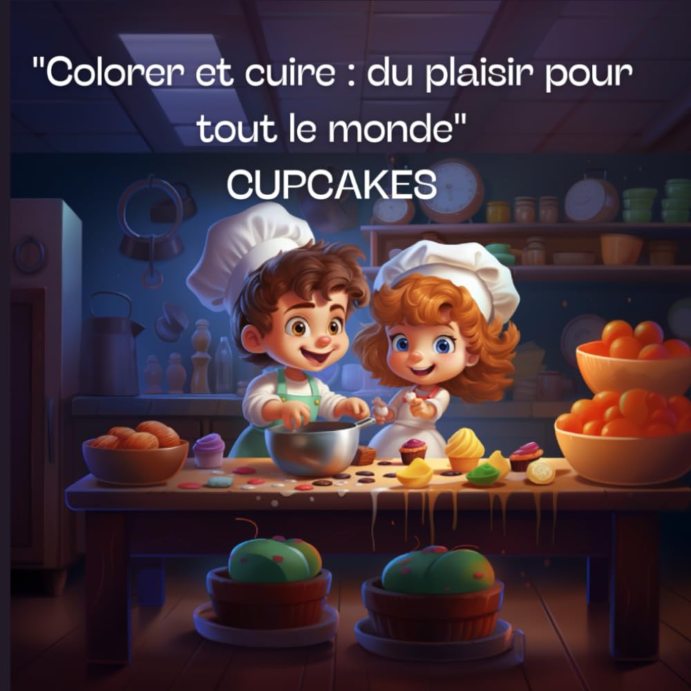 Livre de coloriage Colorier et Cuire des Cupcakes