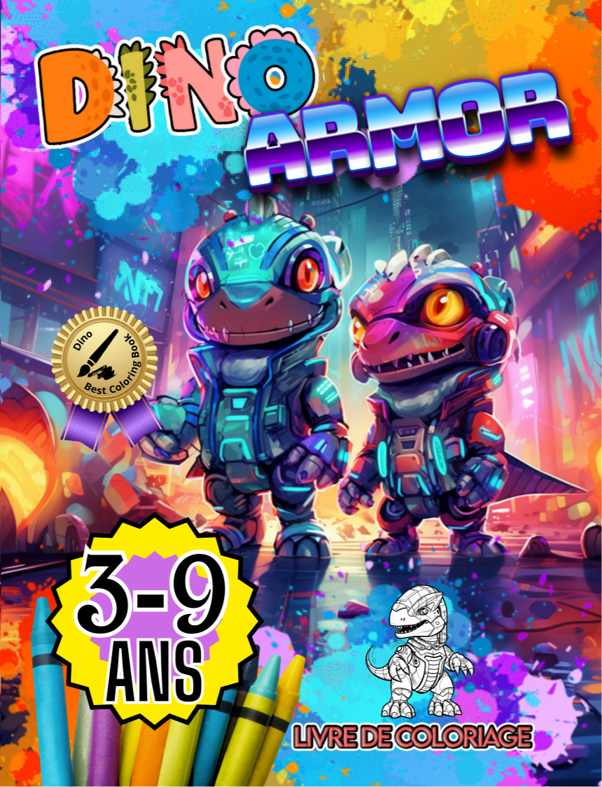 Livre de coloriage Dino Armor