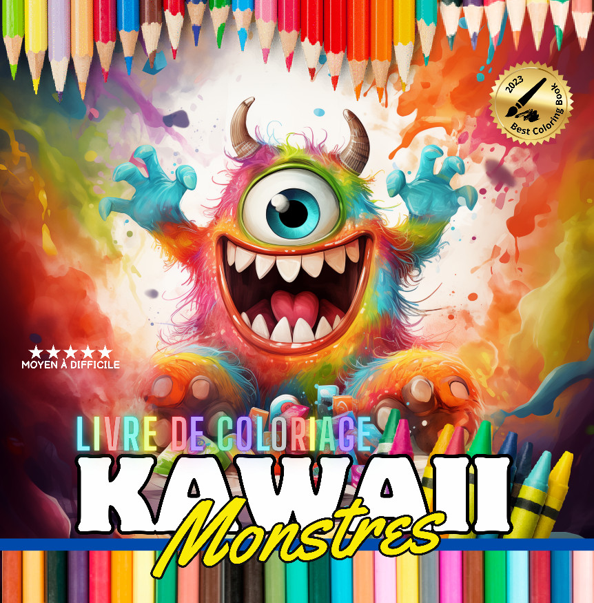 Livre de coloriage Monstres Kawaii